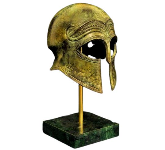 Ancient Athenian Helmet in bronze inspired by Metropolitan Museum of Art