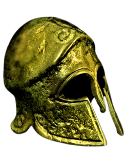 Casque corinthien antique en bronze