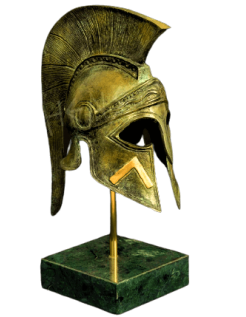 Bronze Corinthian helmet inspired by King Leonidas of Sparta