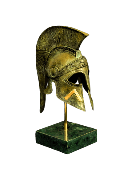 Yelmo corintio de bronce inspirado del rey Leónidas de Esparta