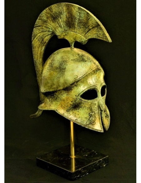 Athenian helmet in bronze Athenian helmet in bronze