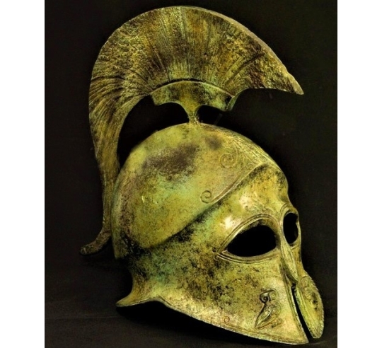 Athenian helmet in bronze