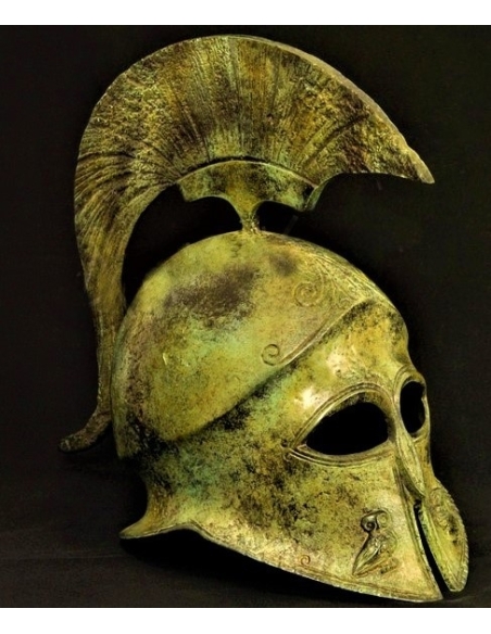 Athenian helmet in bronze Athenian helmet in bronze