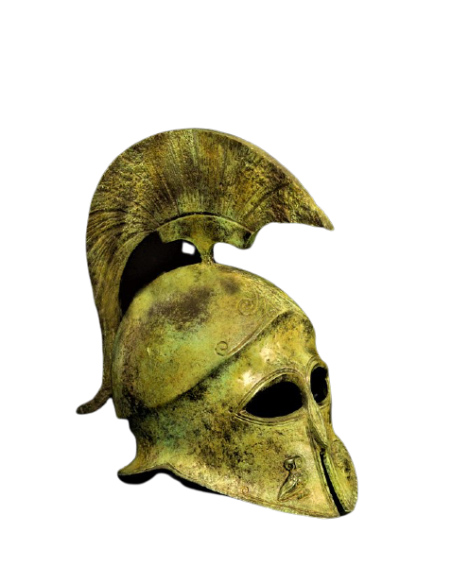 Athenian helmet in bronze Athenian helmet in bronze
