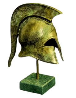 Casque spartiate en bronze inspiré de la Grèce antique