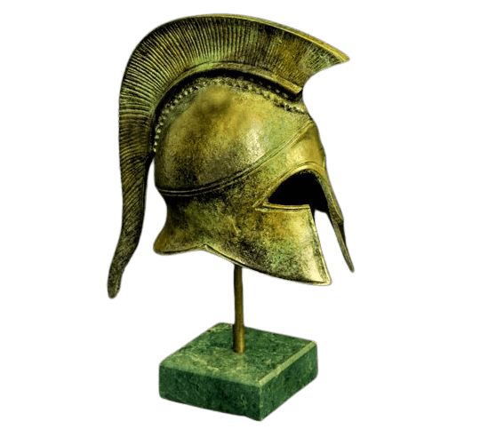 Yelmo espartano en bronce inspirado de la Grecia antigua