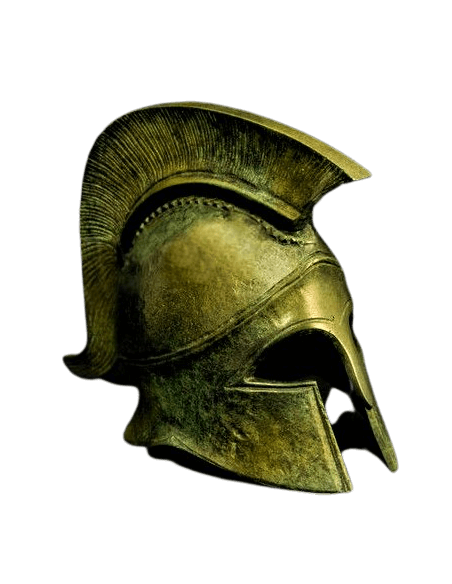 Spartan helmet in bronze inspired by ancient Greece Spartan helmet in bronze inspired by ancient Greece