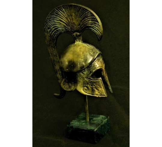 Casque spartiate en bronze inspiré de la Grèce antique