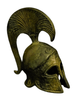Yelmo espartano en bronce inspirado de la Grecia antigua