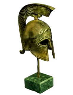 Spartan helmet in bronze