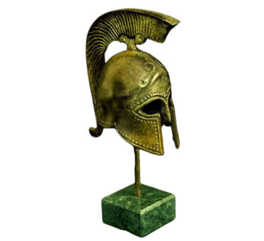Spartan helmet in bronze