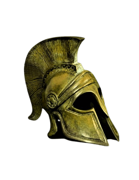 Spartan helmet in bronze Spartan helmet in bronze
