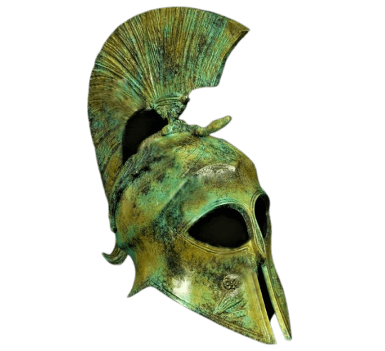 Bronze helmet of the goddess Athena