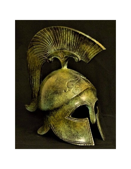 Spartan helmet in bronze Spartan helmet in bronze