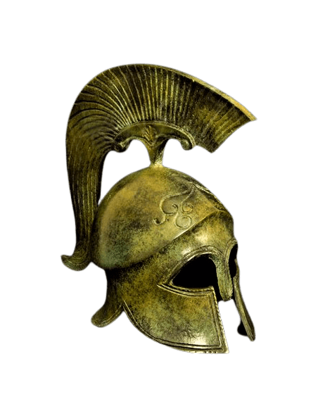 Spartan helmet in bronze Spartan helmet in bronze