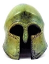 Antique Corinthian helmet in bronze