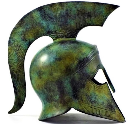 Large Corinthian helmet in bronze