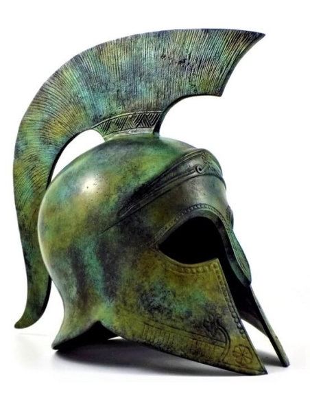 Large Corinthian helmet in bronze Large Corinthian helmet in bronze