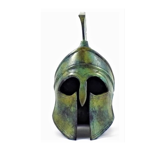 Spartan helmet in bronze