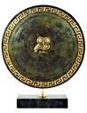 Escudo ateniense de la Grecia antigua (con el símbolo de la diosa Atenea)