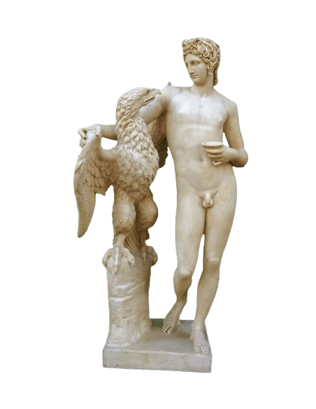 Zeus and Ganymede by Jose Alvarez Cubero - life-size statue