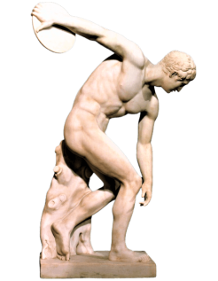 Discobole, reproduction d'après la collection Towley, inspiré par l'œuvre de Myron d'Eleuthère.