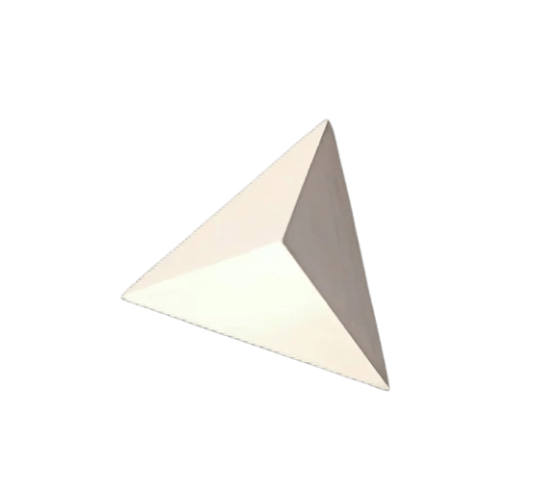 Tetrahedron 3D geometric sculpture