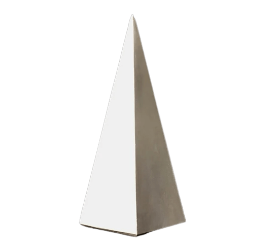 Pyramid square base 3D geometric sculpture