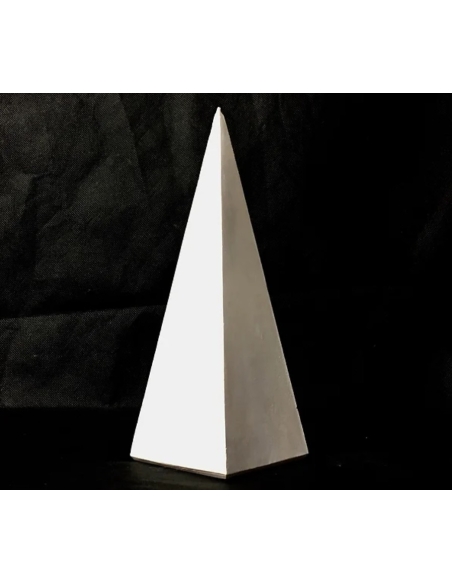 Pyramid square base 3D geometric sculpture