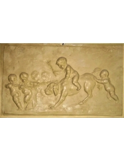 Low relief Allegory Bacchanalia of children playing with...