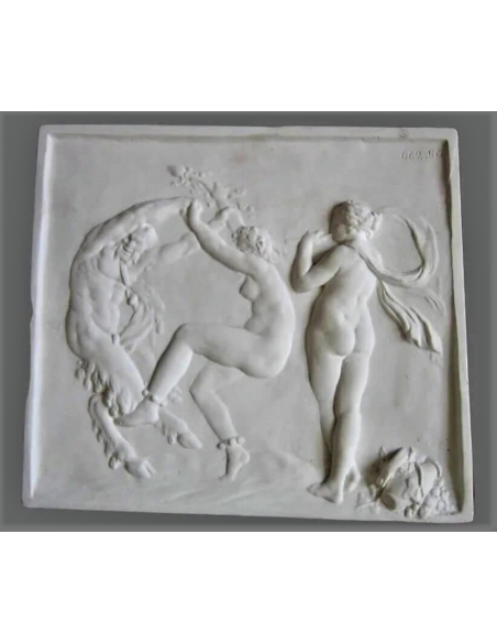 Bajorrelieve Fauno y bacantes danzando según Claude Michel, conocido como Clodion