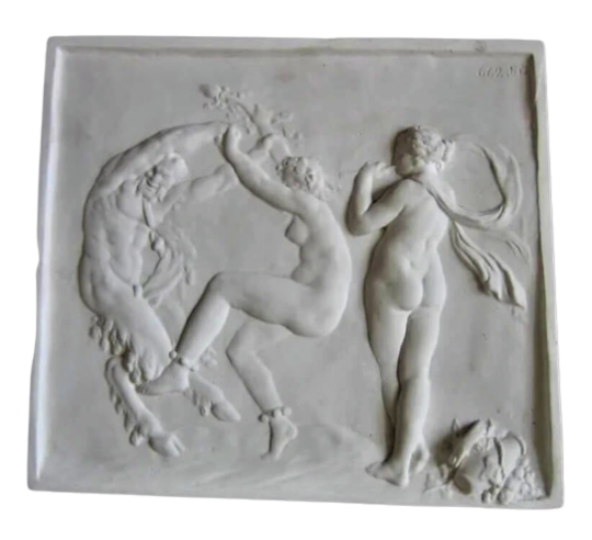 Bajorrelieve Fauno y bacantes danzando según...