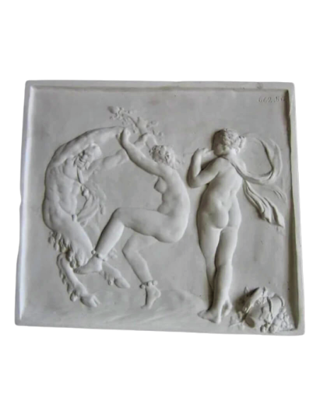 Bajorrelieve Fauno y bacantes danzando según Claude Michel, conocido como Clodion