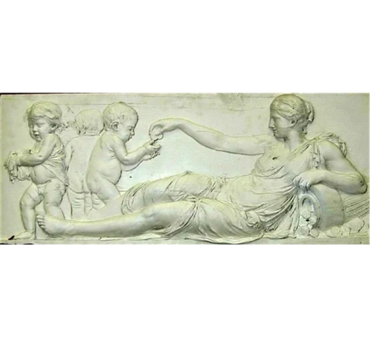 Bas relief Allégorie La seine d'après Felix Lecomte, Chateau de la roche Guyon