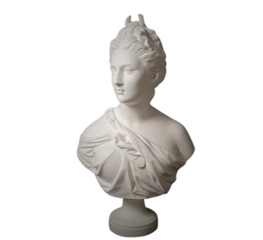 Buste Diane Chasseresse drapée d'après Jean-Antoine Houdon
