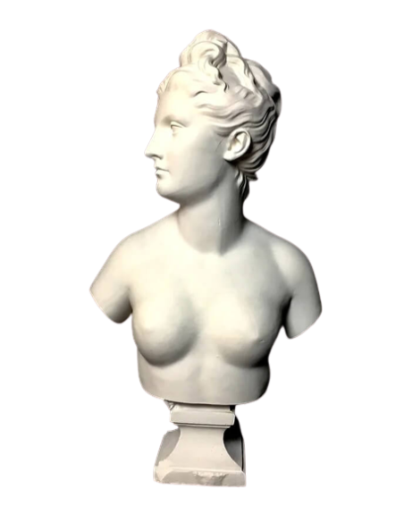 Buste Diane Chasseresse poitrine nue d'après Jean-Antoine Houdon.