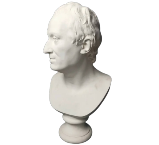 Bust of Denis Diderot by Jean-Antoine Houdon.
