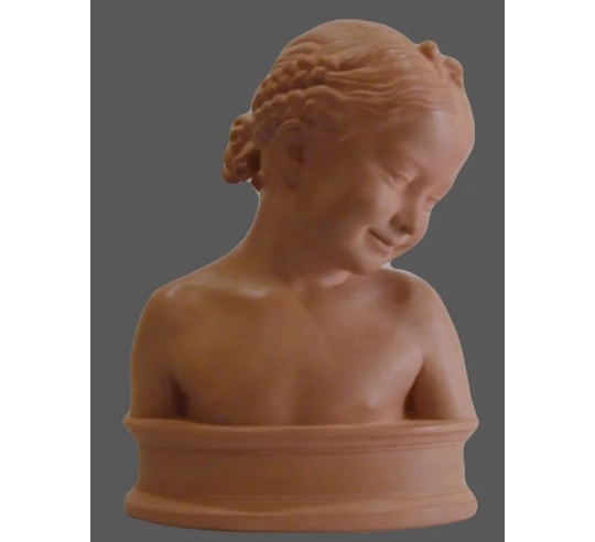 Bust of the Florentine girl called the laughing...