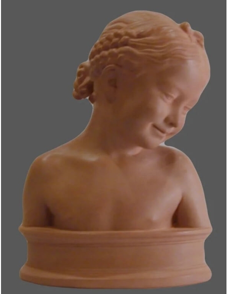 Bust of the Florentine girl called the laughing one by Luigi Pampaloni.