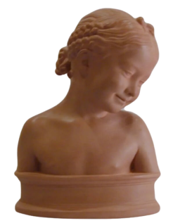 Bust of the Florentine girl called the laughing one by...