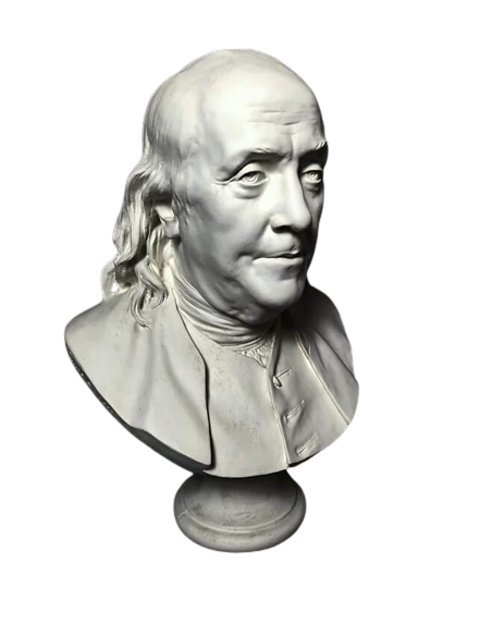 Busto de Benjamin Franklin según Jean-Antoine Houdon.