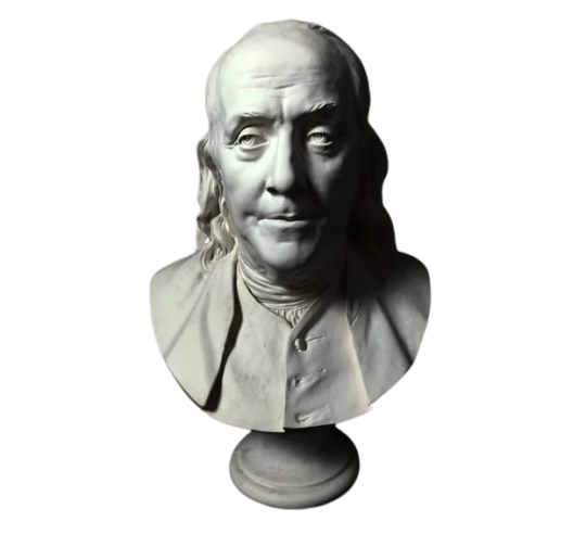 Buste de Benjamin Franklin d'après Jean-Antoine Houdon.