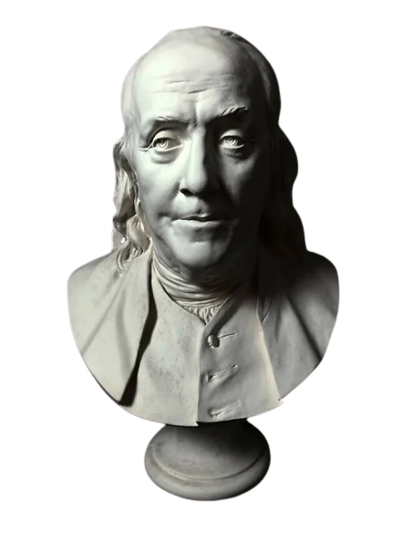 Busto de Benjamin Franklin según Jean-Antoine Houdon.