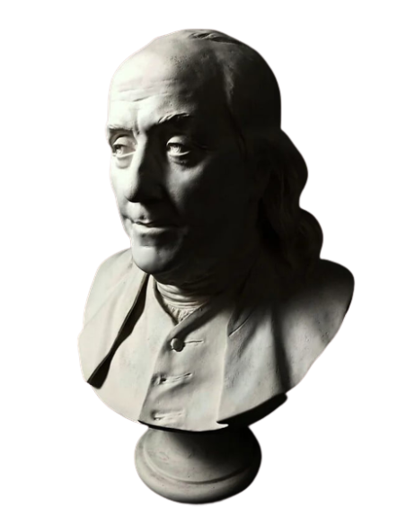 Busto de Benjamin Franklin según Jean-Antoine Houdon.