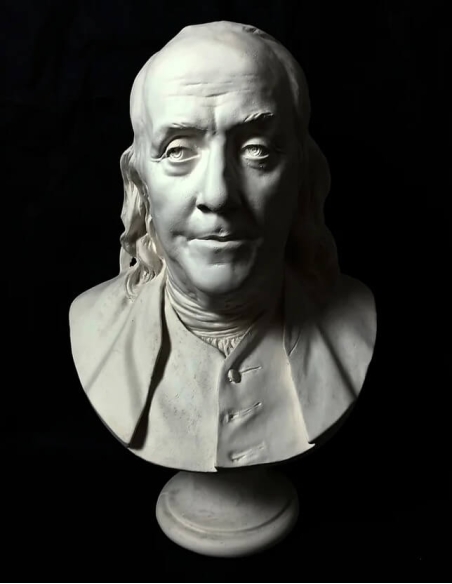 Busto de Benjamin Franklin según Jean-Antoine Houdon.
