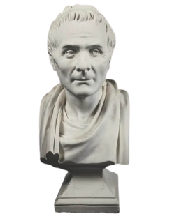 Bust of Jean-Jacques-Rousseau by Jean-Antoine Houdon.