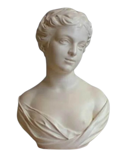 Buste de jeune femme timide