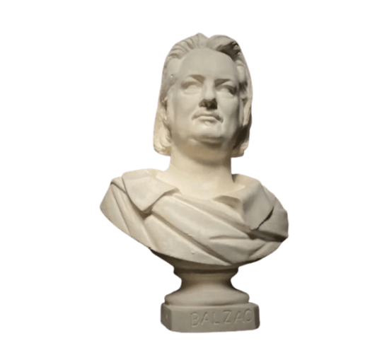 Bust of Honoré de Balzac.