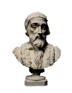 Buste de Jean Calvin.
