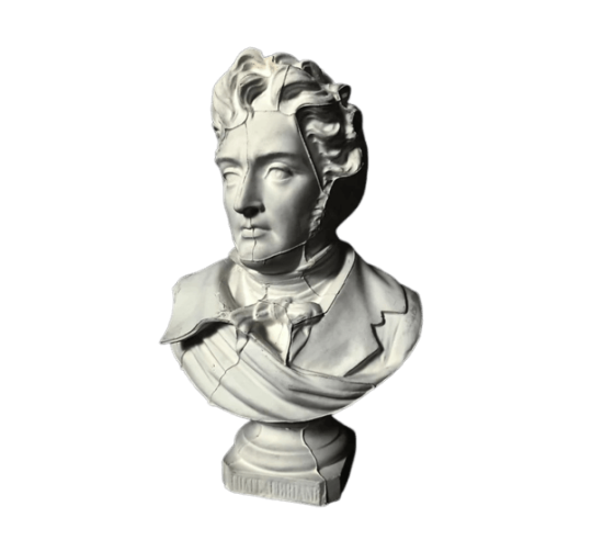 Bust of François René vicomte de Chateaubriand known as Chateaubriand.